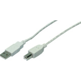 LogiLink usb 2.0 Kabel, usb-a - usb-b Stecker, 5,0 m, grau