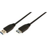 LogiLink usb 3.0 Verlngerungskabel, schwarz, 3,0 m