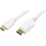 LogiLink displayport - hdmi Anschlusskabel, 2,0 m, wei