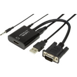 LogiLink vga auf hdmi Konverter, 0,2 m, schwarz