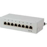 LogiLink desktop Patch panel Kat.6, geschirmt, 8 Port, grau