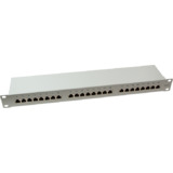 LogiLink 19" patch Panel Kat.6 EconLine, 24 Ports, lichtgrau