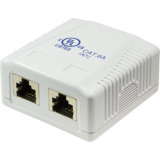 LogiLink anschlussdose Kat.6A mit Aufputzbox, 2x RJ45, STP