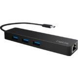 LogiLink usb 3.0 hub mit usb-c 3.1 gen1 Anschluss + Gigabit