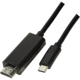 LogiLink usb-c - hdmi Anschlusskabel, 1,8 m, schwarz