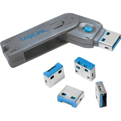 <small>LogiLink USB Sicherheitsschloss 1 Schlüssel / 4 Schlösser (AU0043)</small>