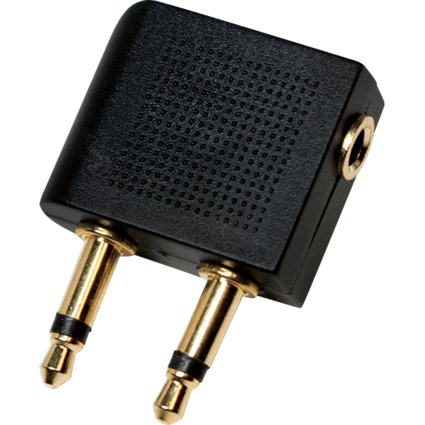 LogiLink Flugzeug Audio-Adapter, 2 x 3,5 mm Klinkenstecker