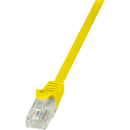 LogiLink Patchkabel, Kat. 5e, U/UTP, 0,5 m, gelb