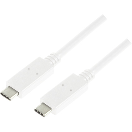LogiLink USB 3.1 Kabel, USB-C - USB-C Stecker, 1,0 m, wei