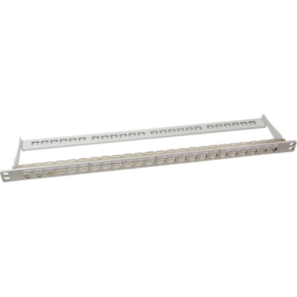 LogiLink Modular Patch Panel Kat.6A, 24 Port, lichtgrau