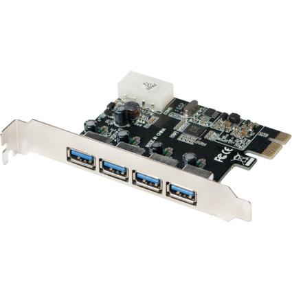 LogiLink USB 3.0 PCI-Express Karte, 4 Port, 5 GBit/Sek.