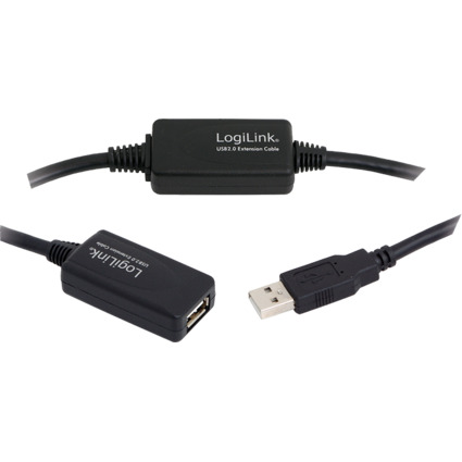 LogiLink USB 2.0 Aktives Verlngerungskabel, 25,0 m