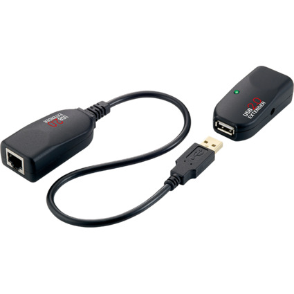 LogiLink USB 2.0 Extender-Set, Twisted Pair, schwarz