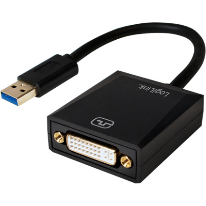 LogiLink USB 3.0 - DVI Grafikadapter, schwarz