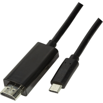 LogiLink USB-C - HDMI Anschlusskabel, 1,8 m, schwarz