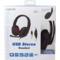 LogiLink USB-Headset High Quality, mit Mikrofon, schwarz/rot