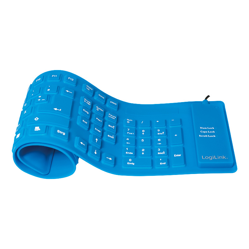 Logilink Flexible Silikon Tastatur Kabelgebunden Blau Id0035a Bei Www Officeb2b De Gunstig Kaufen