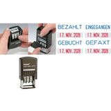 trodat datumstempel Printy dater 4850L "BEZAHLT", blau/rot