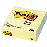 Post-it haftnotizen XL, liniert, 100 x 100 mm, gelb