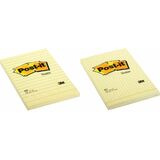 Post-it Haftnotizen, 76 x 76 mm, liniert, gelb