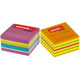 Kores haftnotizen Würfel, 50 x 50 mm, neonfarben, 4-farbig