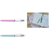 BIC druckkugelschreiber 4 colours Fun, rosa/wei