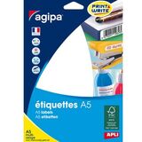 agipa Universal-Etiketten, Durchmesser: 45 mm, rund , wei