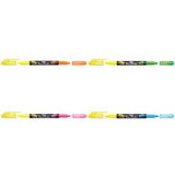 Pentel textmarker "TWIN CHECKER", 2 Spitzen, gelb/blau