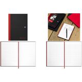 Oxford black n' red Notizbuch - gebunden, din A4, kariert