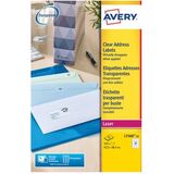 AVERY etiquette d'adresse, 63,5 x 38,1 mm, transparent