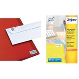 AVERY mini tiquette d'adresse laser, 38,1 x 21,2 mm, blanc