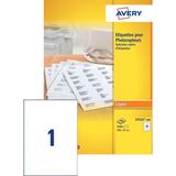 AVERY etiquette pour photocopieur, 105 x 37 mm, blanc