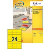 AVERY etiquette d'adresse, 70 x 35 mm, jaune fluo