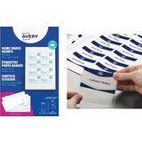 AVERY inserts imprimables pour badges, 54 x 90 mm, blanc