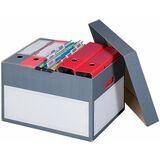 SMARTBOXPRO Archiv-/Transportbox S, grau, mit Stülpdeckel