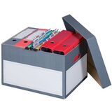 SMARTBOXPRO Archiv-/Transportbox L, grau, mit Stlpdeckel