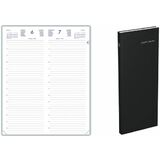 LECAS agenda journalier long Travers 2024, 140 x 350 mm,noir