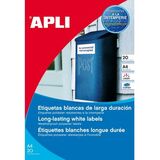 agipa wetterfeste Folien-Etiketten, 63,5 x 38,1 mm, wei