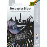 folia Tonpapierblock, din A4, 130 g/qm, schwarz