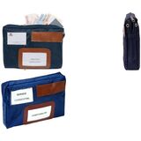 ALBA banktasche "POCAIS" mit Dehnfalte, aus Nylon, blau
