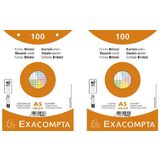EXACOMPTA Karteikarten, din A5, blanko, wei