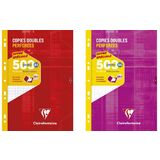 Clairefontaine copies doubles perfores, A4, quadrill 5x5