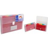 EXACOMPTA Fchertasche Crystal, 13 Fcher, transparent