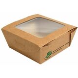 PAPSTAR feinkostbox "pure", eckig, 650 ml, braun