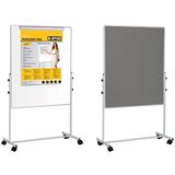 Bi-Office kombitafel Duo, Weiwand / Filz, 700 x 1.200 mm