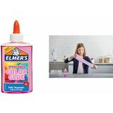 ELMER'S transluzenter Bastelkleber, pink, 147 ml