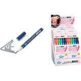 WEDO kreativmarker SILVER + OUTLINE, 6er etui im 8er Display