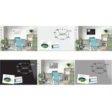 Be!Board Glas-Magnettafel, (B)900 x (H)600 mm, schwarz