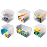 deflecto organisationsbox Cube, 1 Fach, glasklar