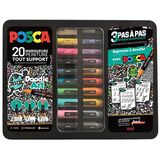 POSCA pigmentmarker "Doodle Art", 20er Metallbox